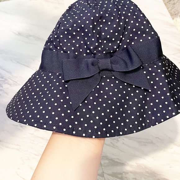 Gymboree Polkadot Bucket hat Summer hat with Bow Size 6-12 months NWT - Picture 2 of 10